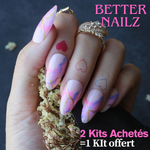 Faux Ongles Dégradé BabyBoomer Longs
