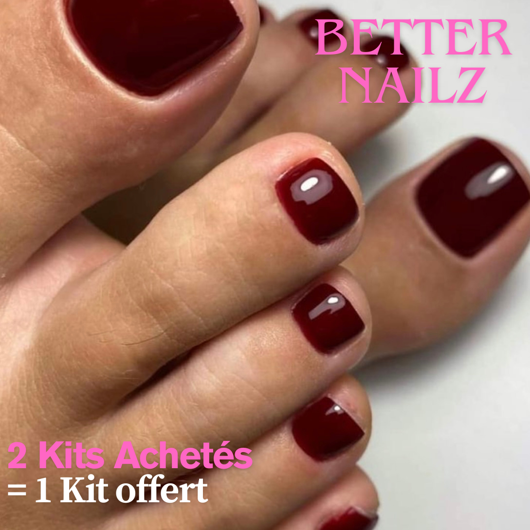 Faux Ongles pour pieds - Bordeaux