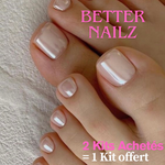 Faux ongles pour pieds - Nacrés