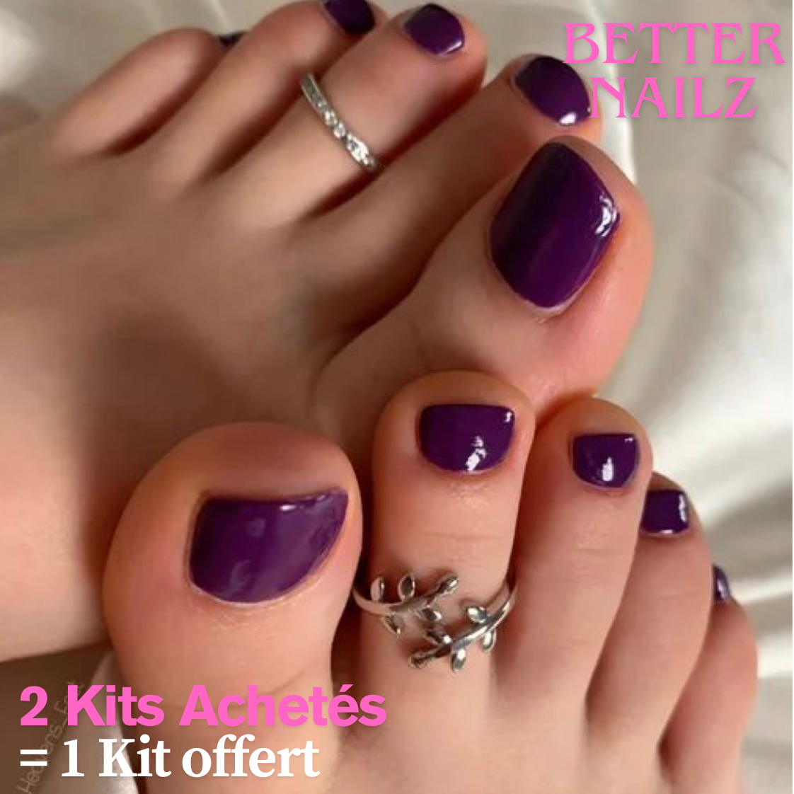 Faux ongles pour pieds - Violet