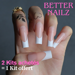 Faux Ongles French Nude Carré Longs