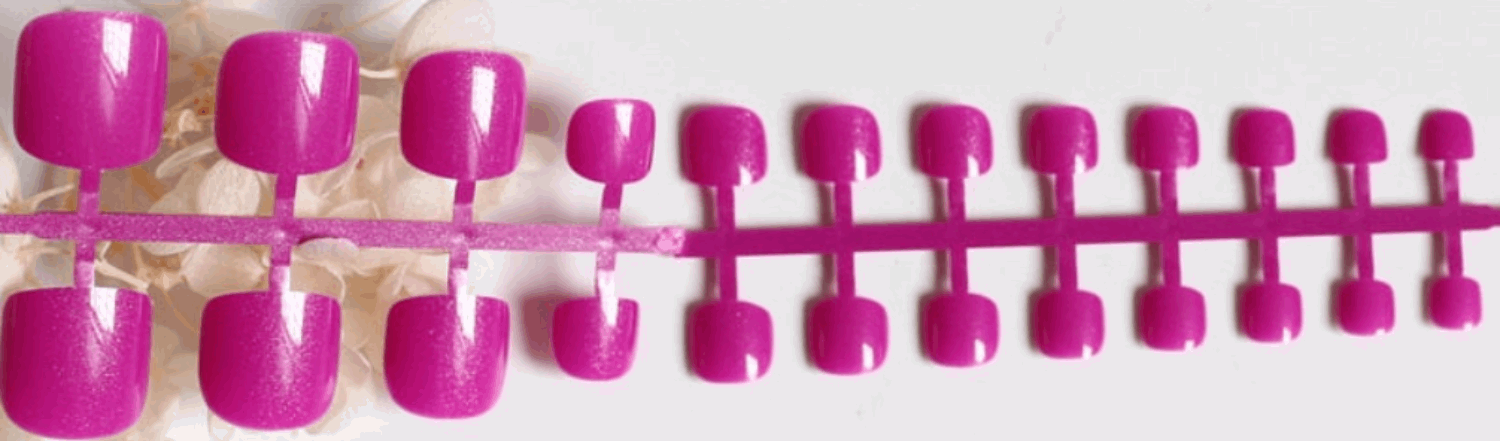 Faux ongles pour pieds - Magenta