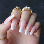 Faux Ongles Ballerine Longs French Nude