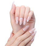 Faux Ongles Roses Nude Amande Longs