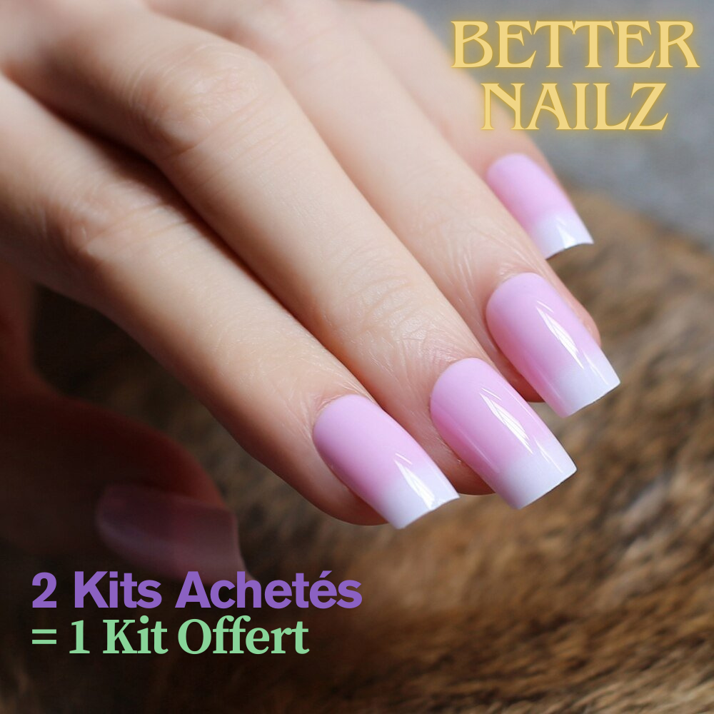 Faux Ongles BabyBoomer Carré Longs