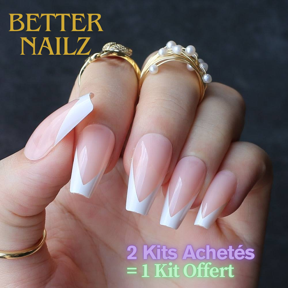 Faux Ongles Ballerine Longs French Nude