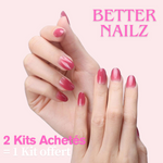 Faux Ongles Roses Rond Courts