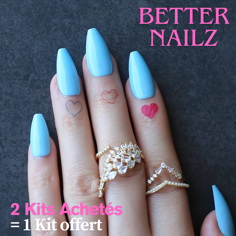 Faux Ongles Bleu Turquoise
