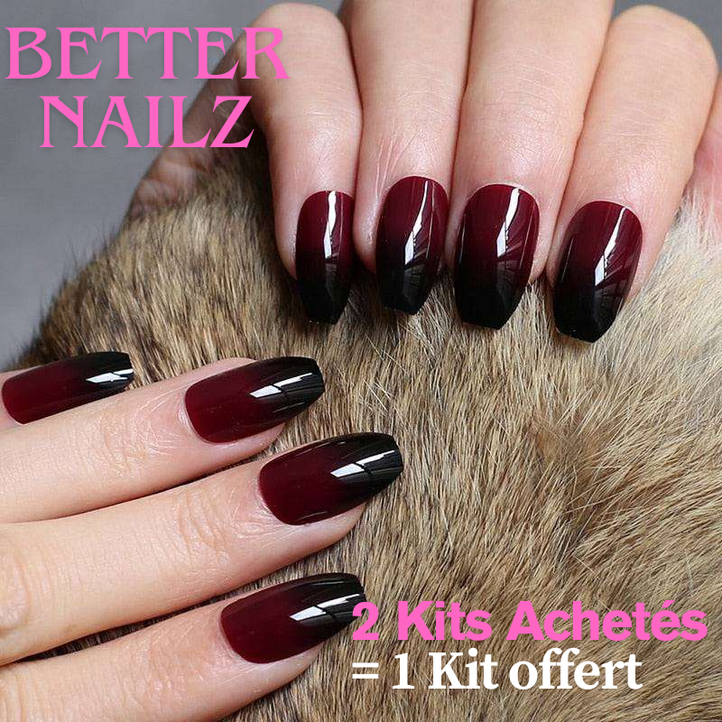 Faux Ongles Rouge et Noir
