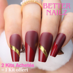 Faux Ongles Rouge Ballerine Longs