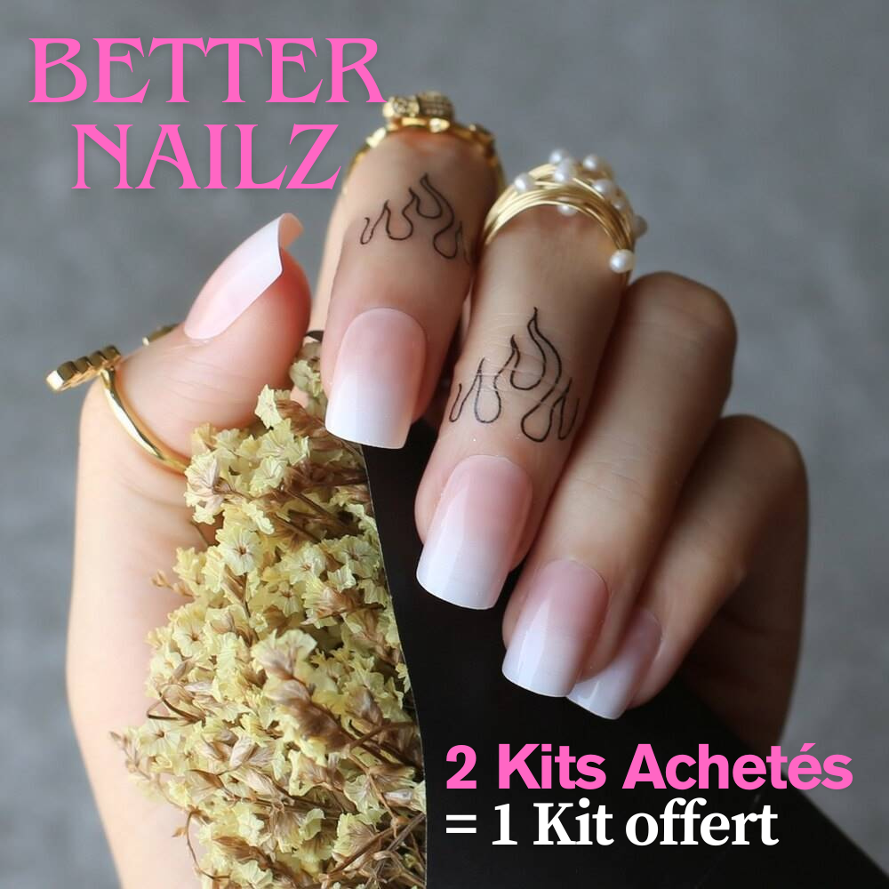 Faux Ongles Dégradé Roses Carrés Longs