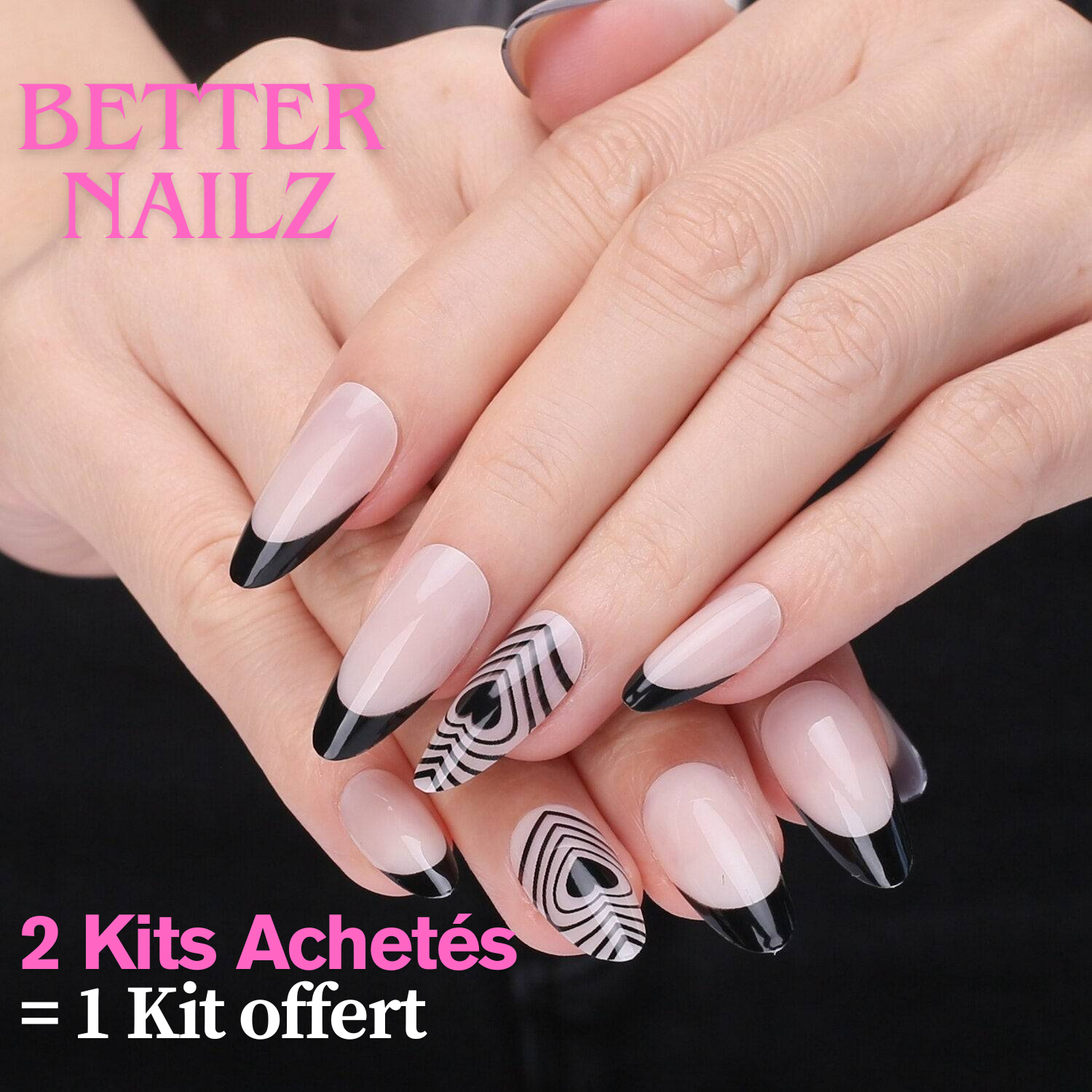 Faux Ongles Dégradé Amande Longs