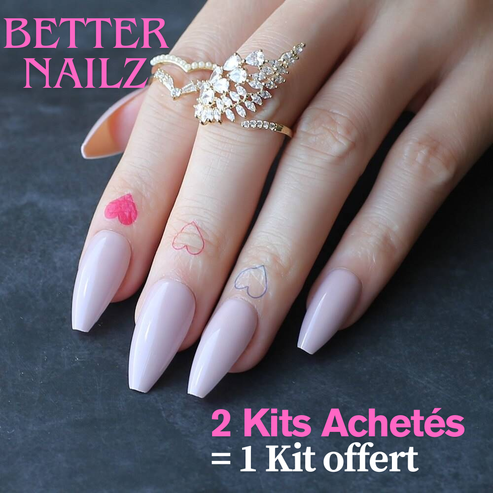 Faux Ongles Blanc Amande Longs