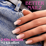 Faux Ongles Dégradé Ballerine Mi-Longs