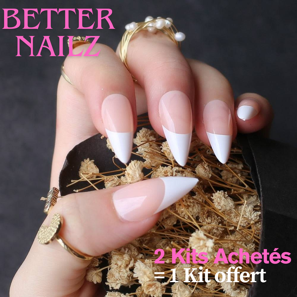 Faux Ongles French Stiletto Mi-Longs