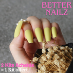 Faux Ongles Jaune Ballerine Longs